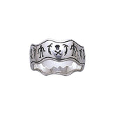 Black Bart Pirate T Sterling Silver Ring TR3681 - Rings